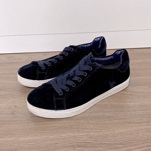 CIRCUS by Sam Edelman Womens CAPRICE Velvet Midnight Blue Tennis Shoes
